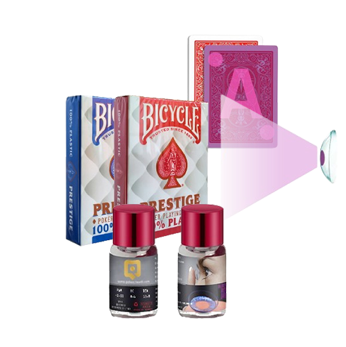 Bicycle Prestige Plastic Marked Playing Card and Contoct Lens
